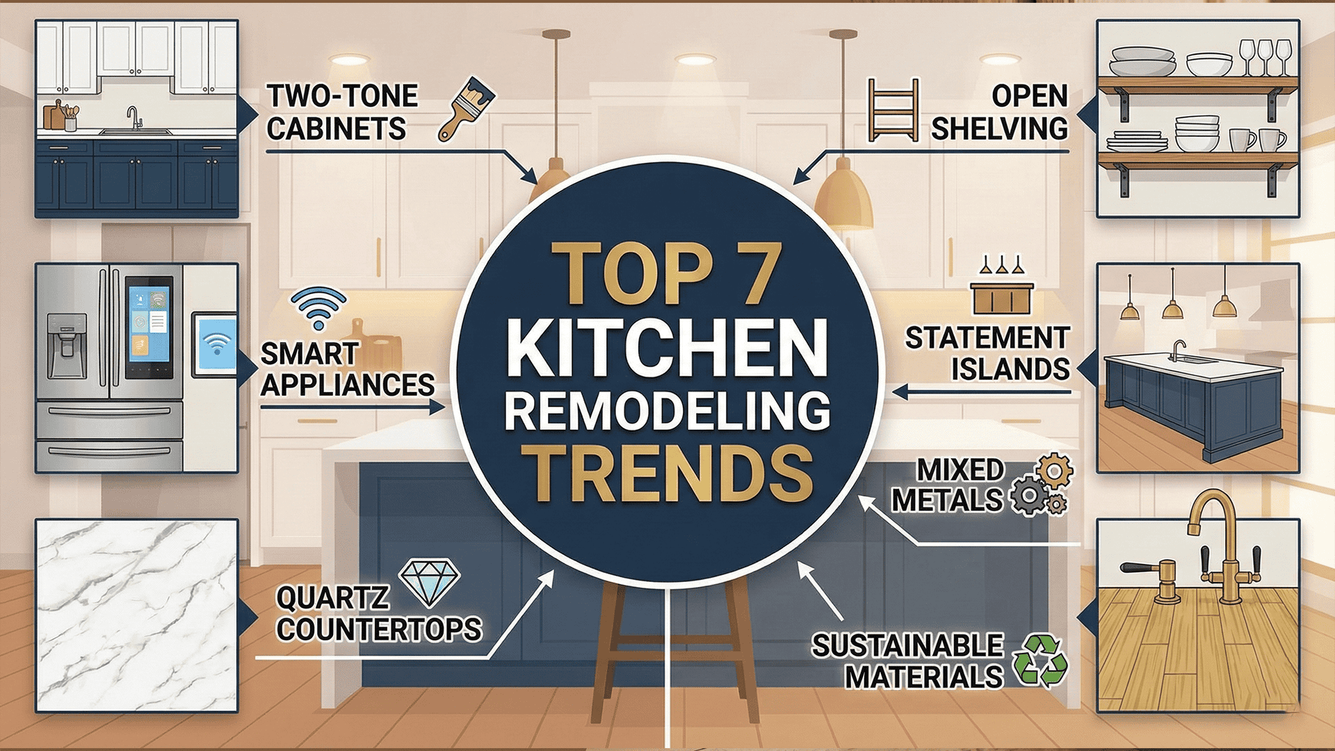 Top 7 Kitchen Remodeling Trends for 2025